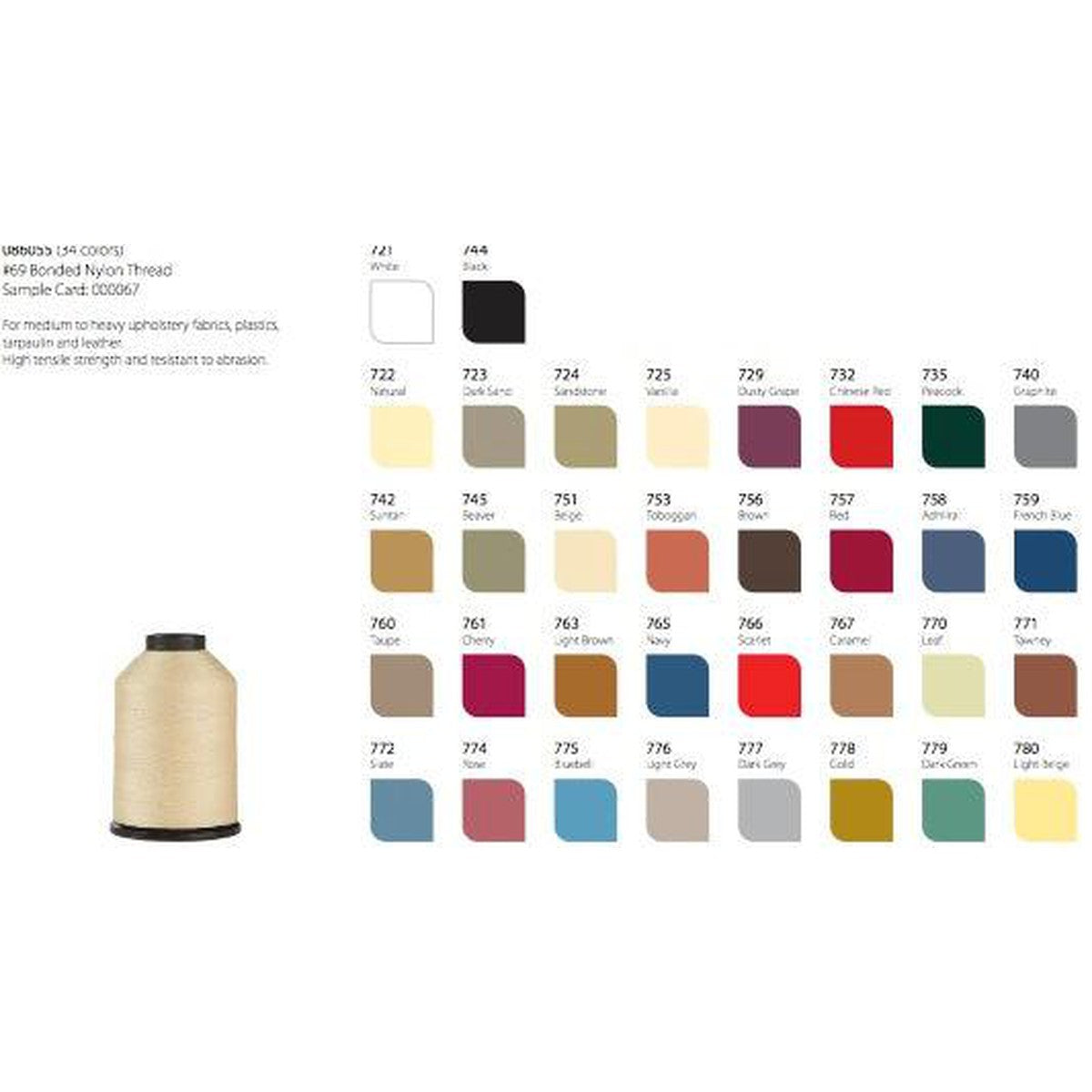 Conso Wrights Nylon #69 Bonded Upholstery Sewing Thread (4oz. Tube) - Conso Thread, Thread