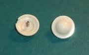 Higbee Buttons - White - 100/Box - Window Shade Pulls
