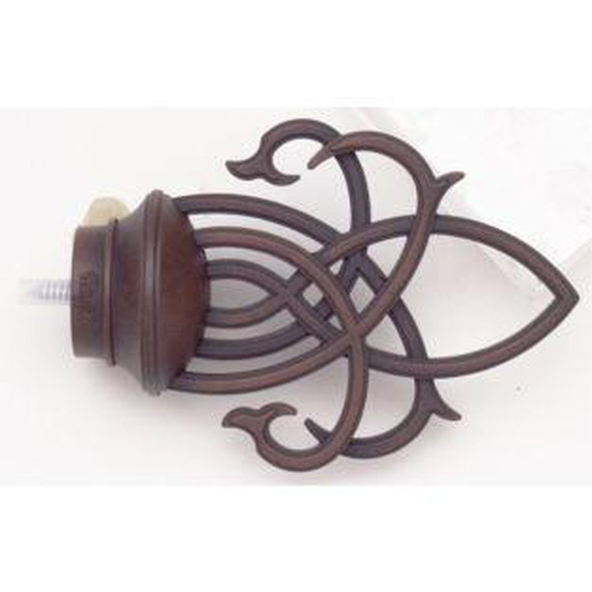 Interlace Finial With Plug - 777 - Rust - Alan Richard Textiles, LTD Kirsch Wrought Iron, Kirsch Wrought Iron Finials