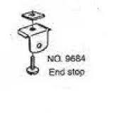 Kirsch Architrac End Stop With Pin Hole Return - 9684 - Kirsch Architrac Series 9046