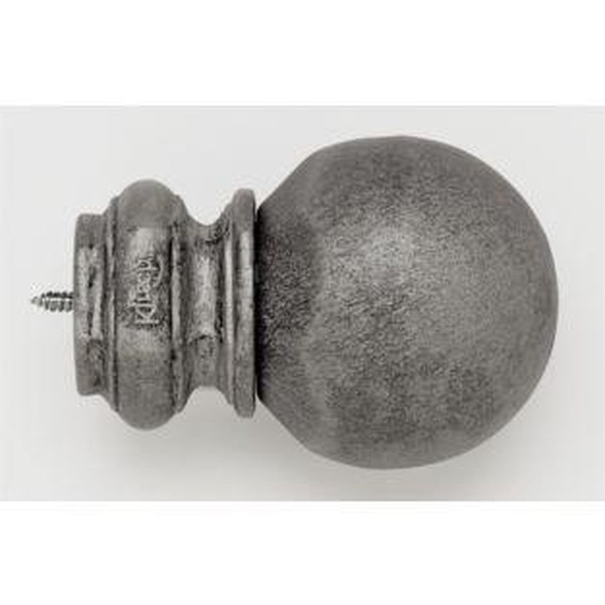 Pedestal Ball Finial With Plug - Antique Pewter - 011 - Alan Richard Textiles, LTD Kirsch Wrought Iron, Kirsch Wrought Iron Finials