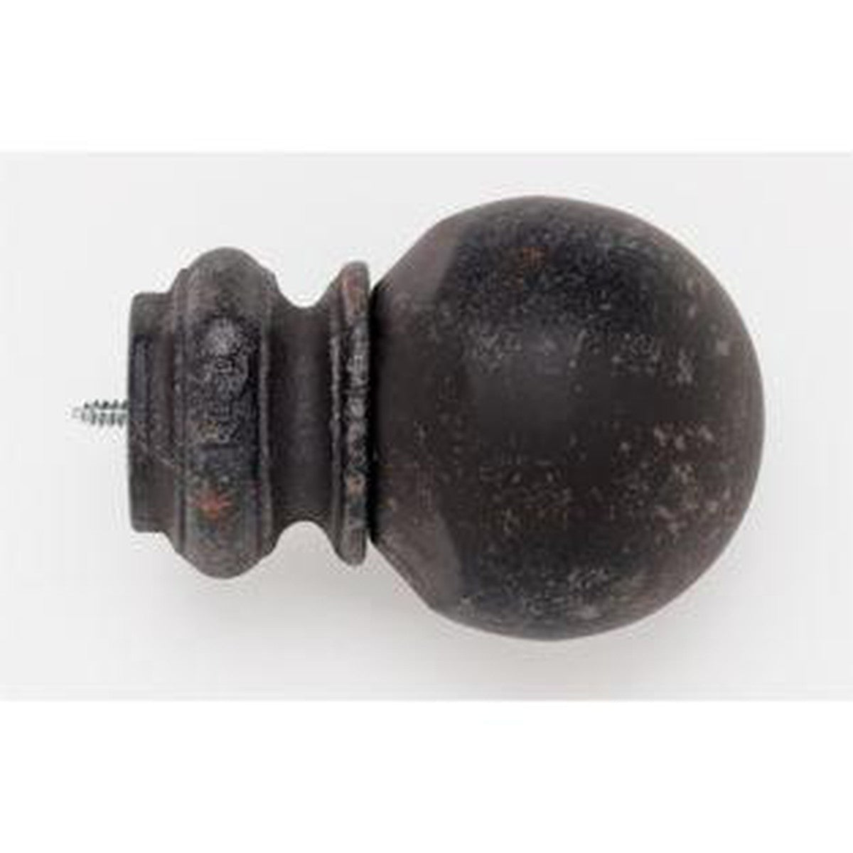 Pedestal Ball Finial With Plug - Iron Oxide - 802 - Alan Richard Textiles, LTD Kirsch Wrought Iron, Kirsch Wrought Iron Finials