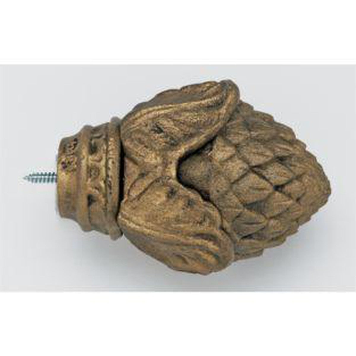 Pine Cone Finial With Plug - 801 - Iron Gold - Kirsch Wrought Iron, Kirsch Wrought Iron Finials