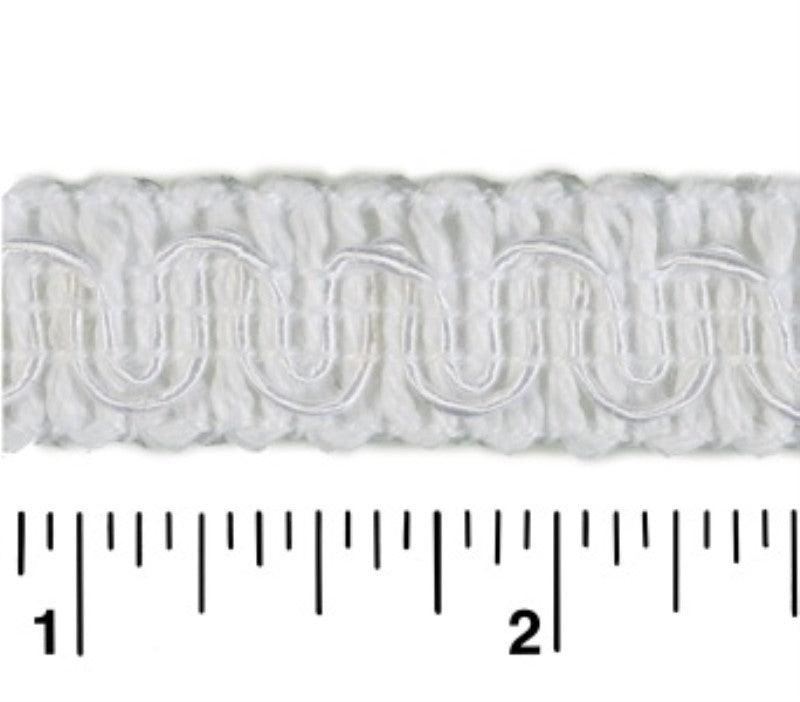 Rayon Scroll Gimp - A01 White - Conso Scroll Gimp, SPECIALS - December 2023 - On Line Orders Only