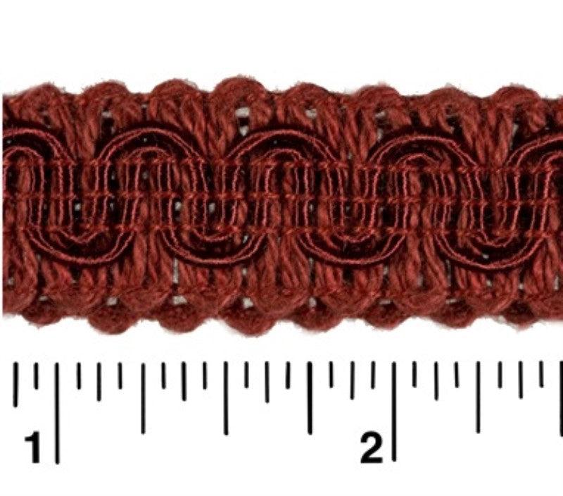 Rayon Scroll Gimp - J11 Maroon - Conso Scroll Gimp