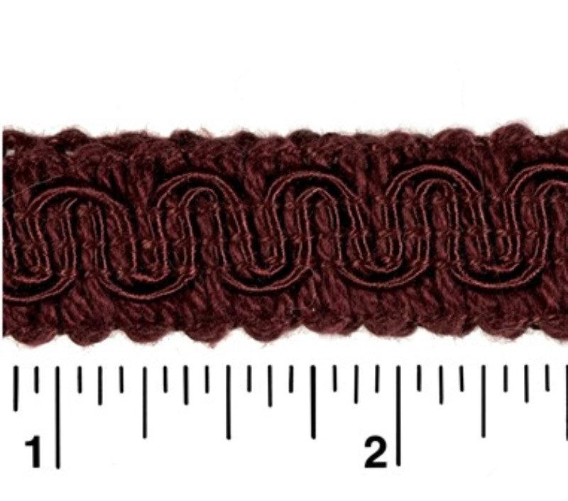 Rayon Scroll Gimp - J15 Black Cherry - Alan Richard Textiles, LTD Conso Scroll Gimp