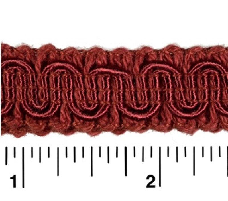 Rayon Scroll Gimp - J19 Chinese Red - Alan Richard Textiles, LTD Conso Scroll Gimp