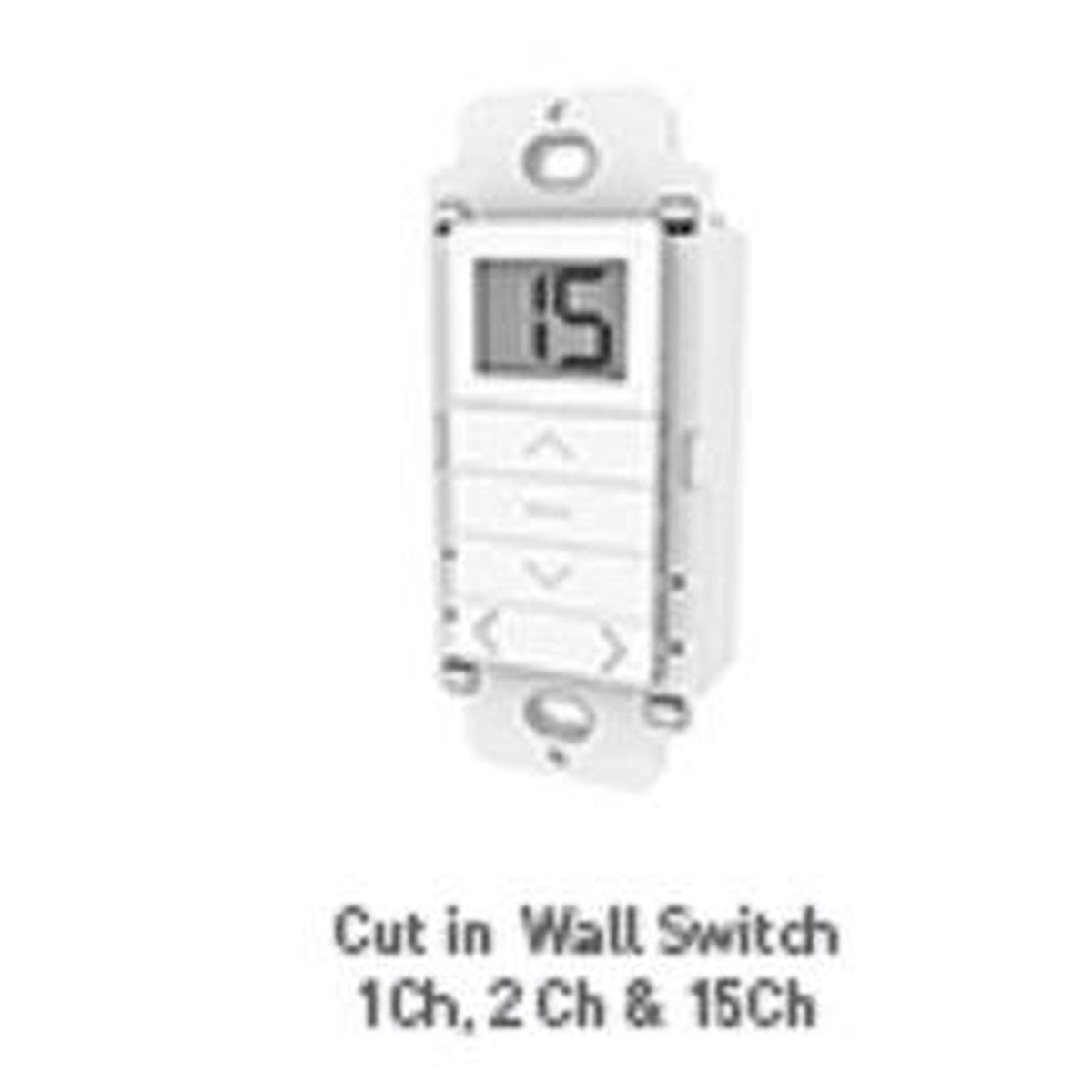 Rollease Cut In Wall Switch Remote Control - One Channel - Rollease Battery Motors & Remote Controls