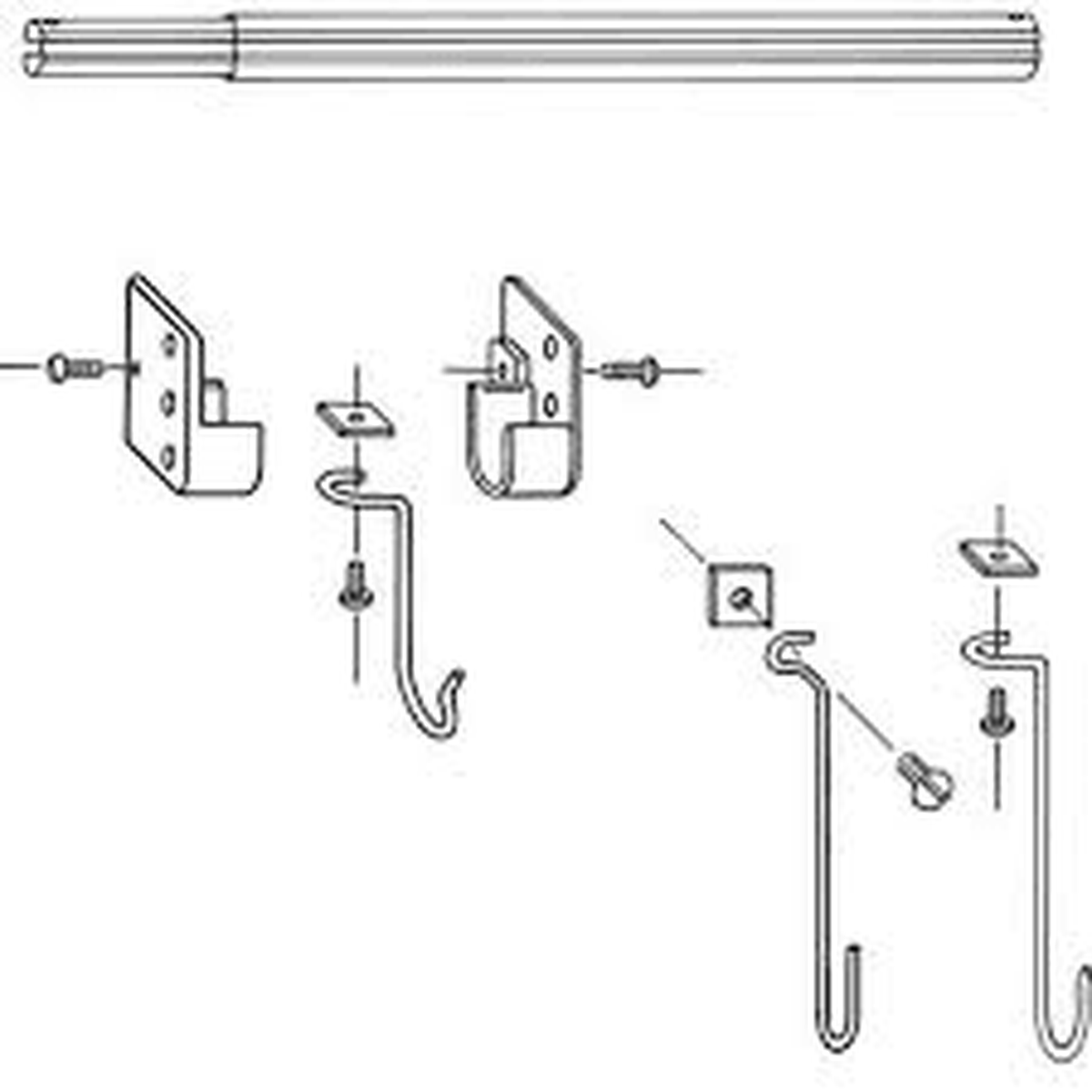 Utility Rod 48"-86" - Alan Richard Textiles, LTD Kirsch Curtain Rods & Components, Kirsch Superfine Traverse Rods