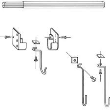 Utility Rod 66"-120" - Kirsch Curtain Rods & Components, Kirsch Superfine Traverse Rods
