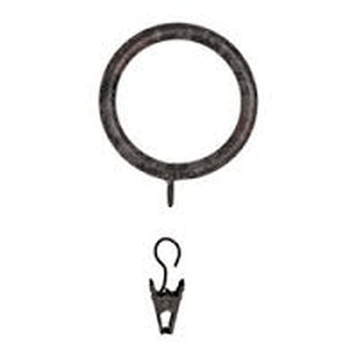 Wrought Iron Eyeler Rings With Clips - 777  - Rust - Kirsch Wrought Iron, Kirsch Wrought Iron Rings & Accessories