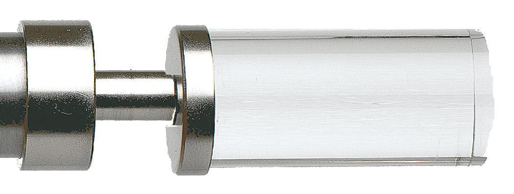 Rollenbild Finial SS/Clear - Alan Richard Textiles, LTD Forest Porto 1-3/16" Acero Stainless Steel