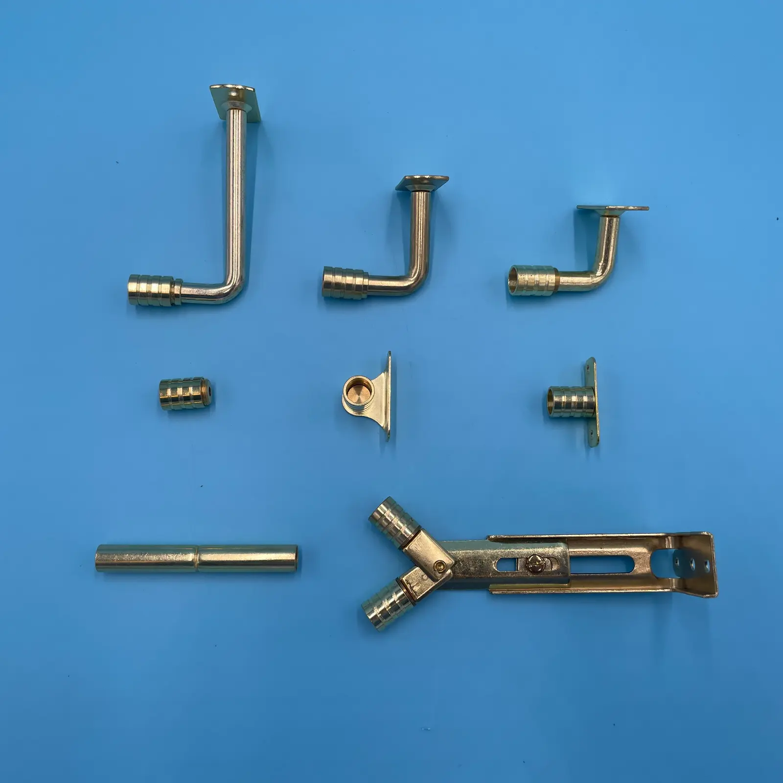 Brass Plated Brackets and Rods