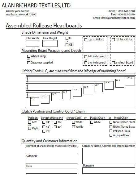 Assembled Rollease Headboard For Easy Spring System - Alan Richard Textiles, LTD