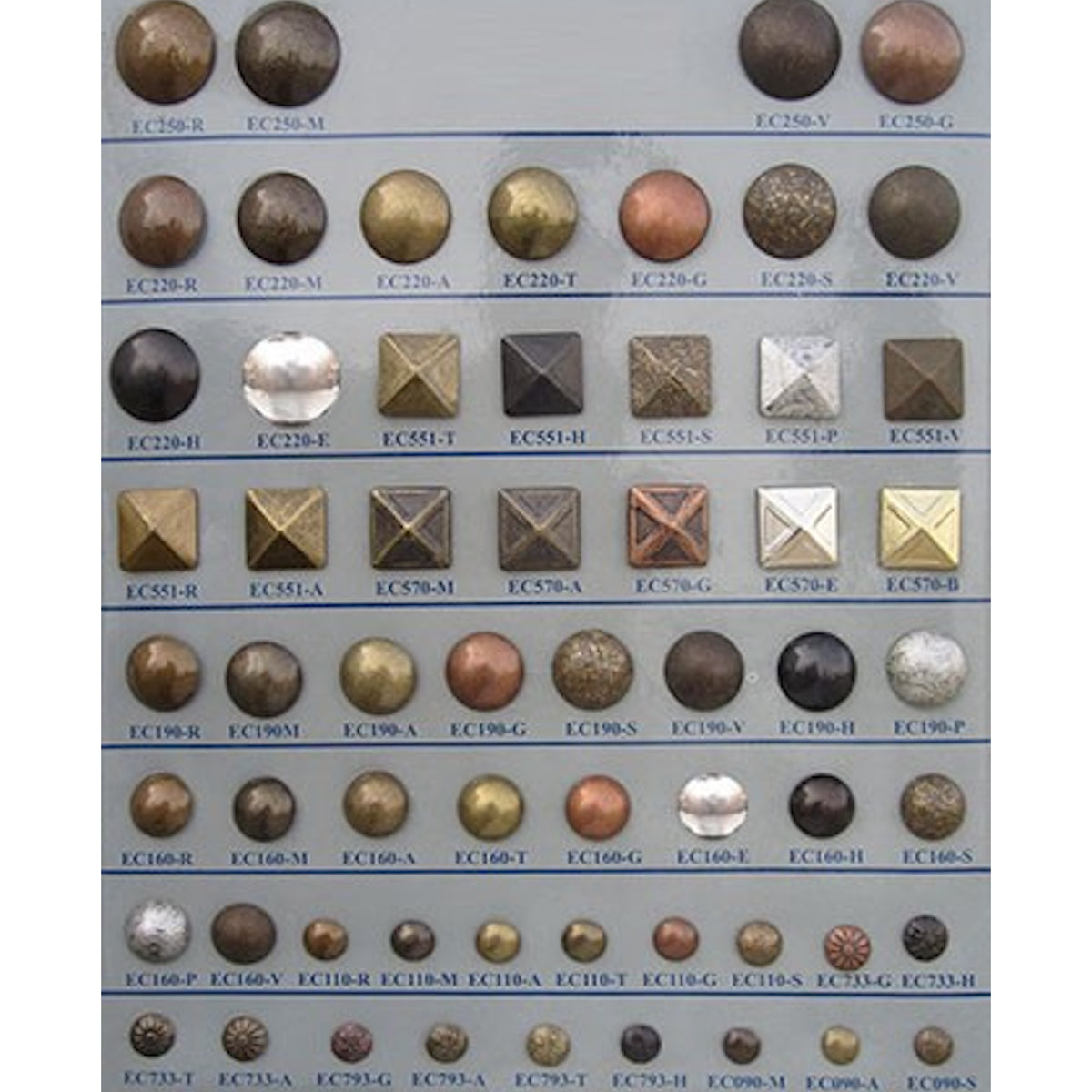Black Diamond Decorative Upholstery Nail Collection - Specialty Shapes