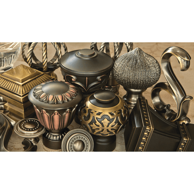 AriA® Antiquities 1-3/8" Decorative Metal Drapery Hardware