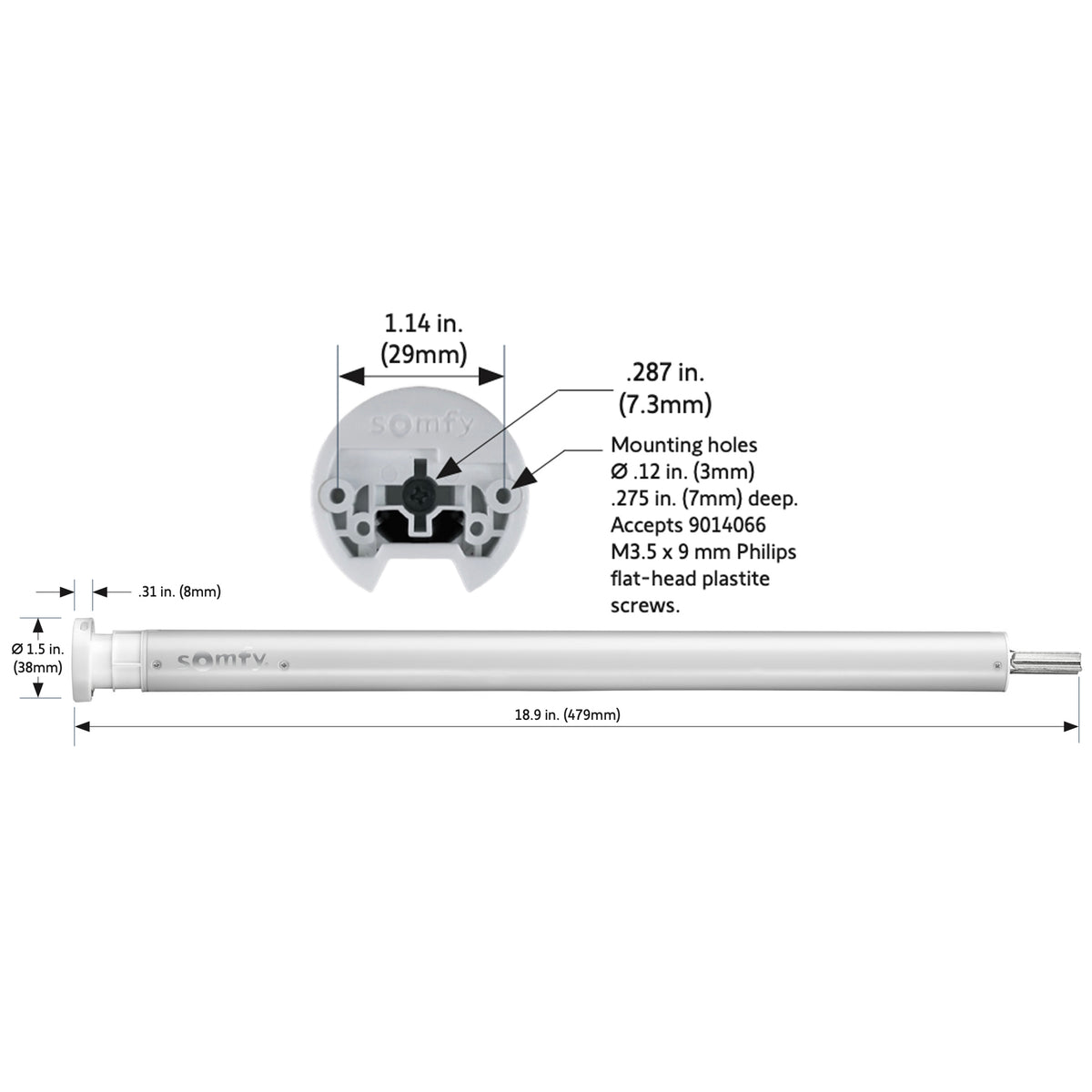 Somfy Sonesse 30 Shade Motor