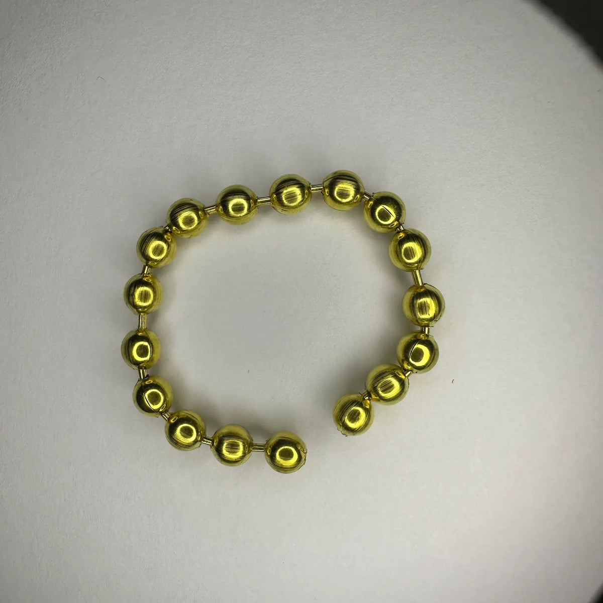 Polished Brass Beaded Ball Chain