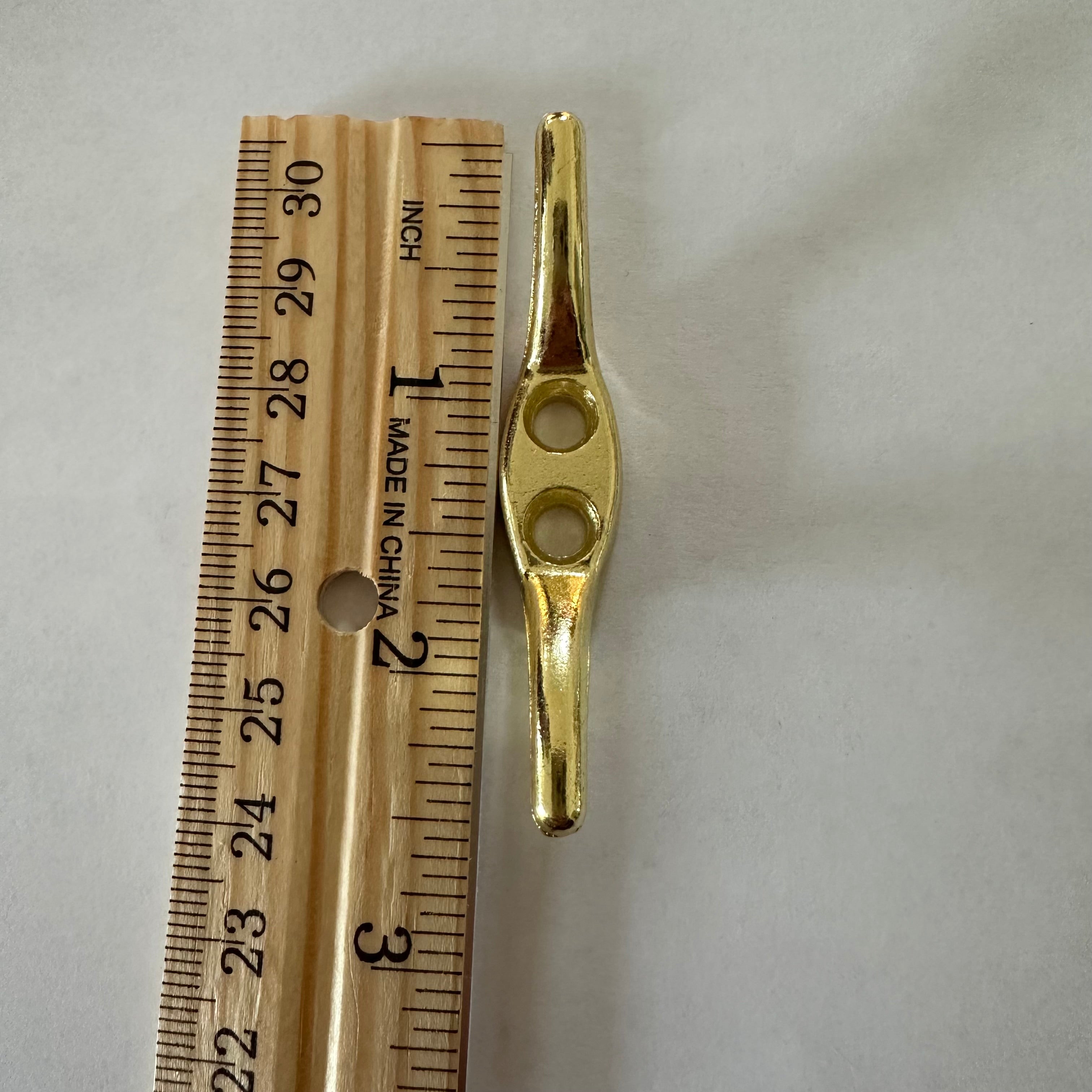 2-1/2" Brass Cord Cleats