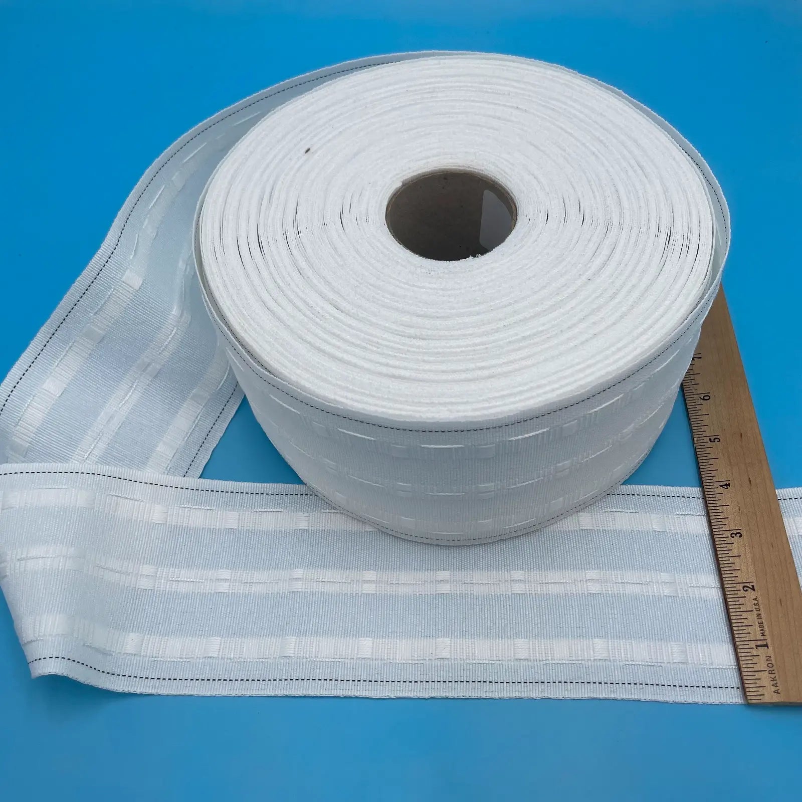 4" 3 Cord Pencil Pleat Shirring Curtain Tape 36 yard roll