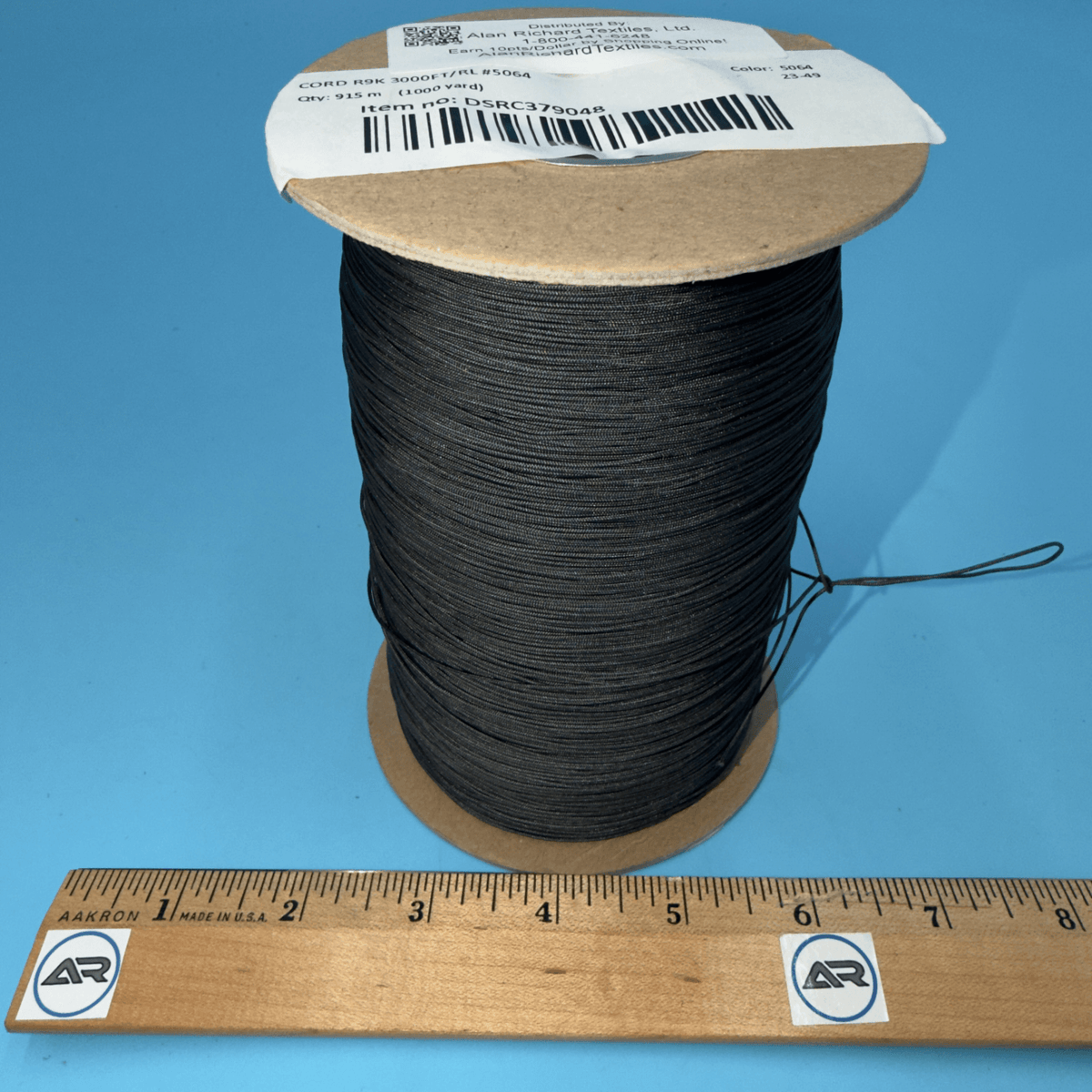 .9MM Roman Shade Cord in Black