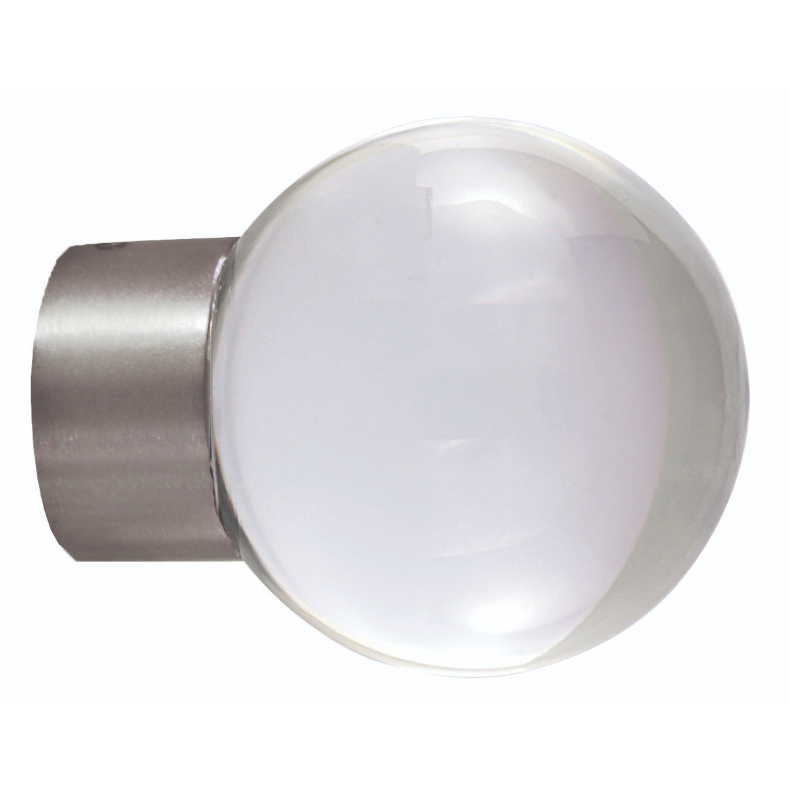 Forest drapery hardware Acrylic ball finial-satin nickel