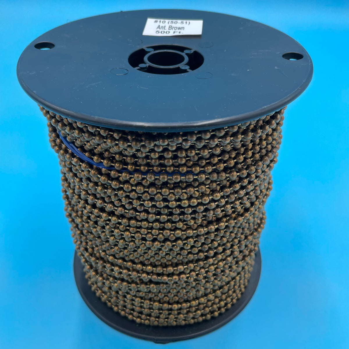 Antique Brown On Brass Beaded Chain