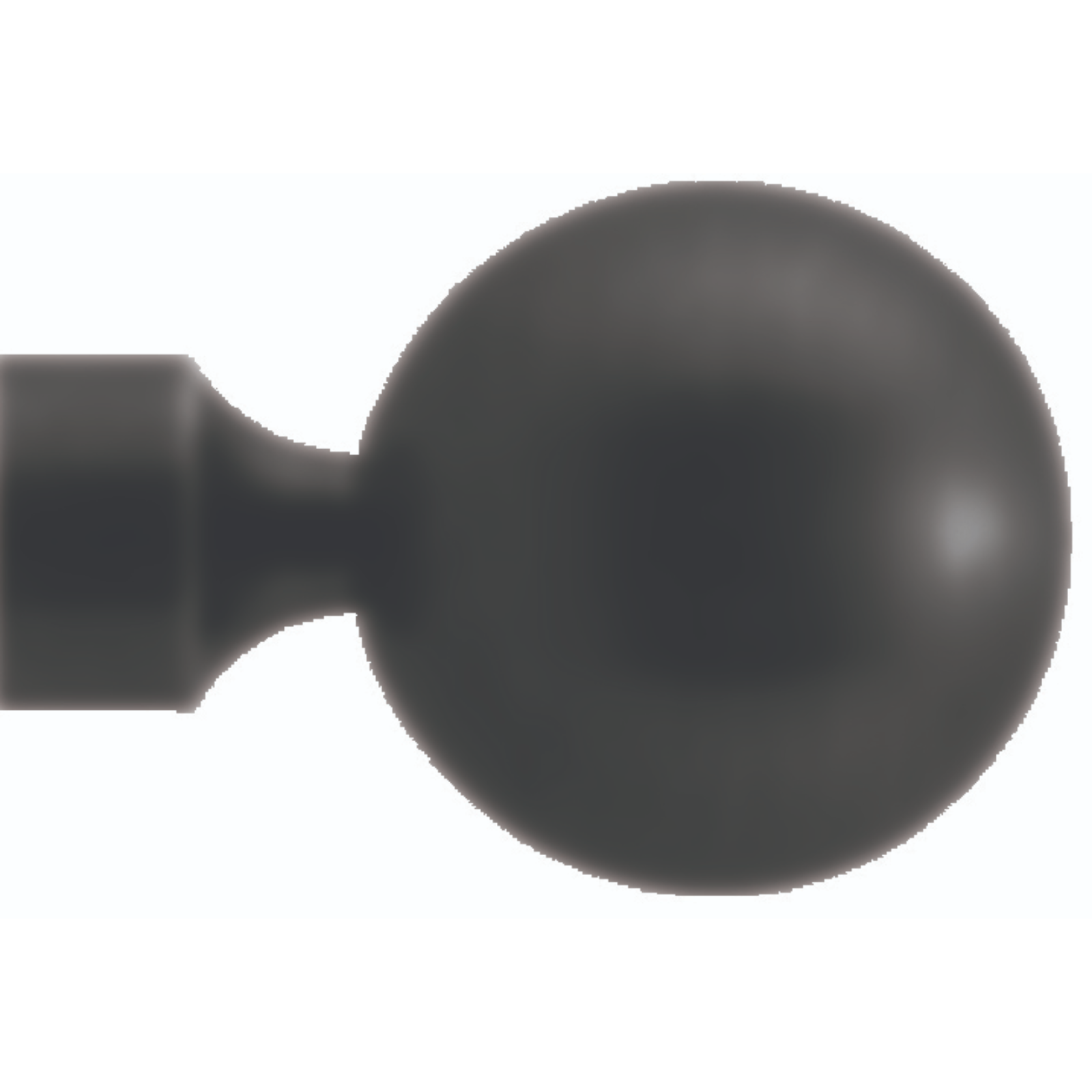 BALL FINIAL 30MM-BLACK MATTE