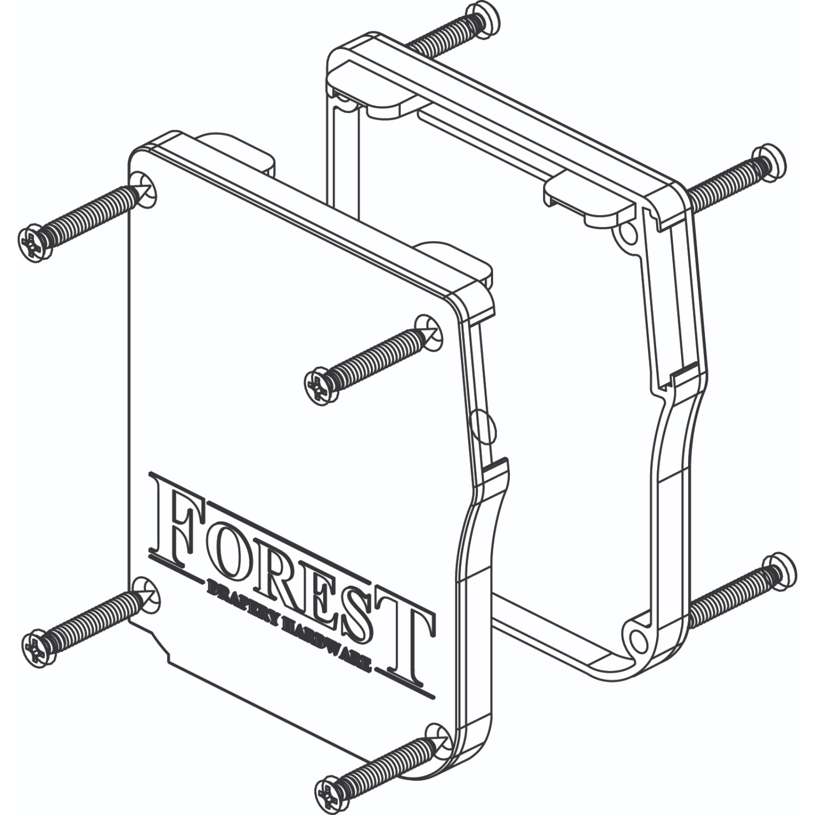 Forest drapery hardware Bcs endcaps set l&r