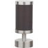 Forest drapery hardware Brown leather round finial-stain steel
