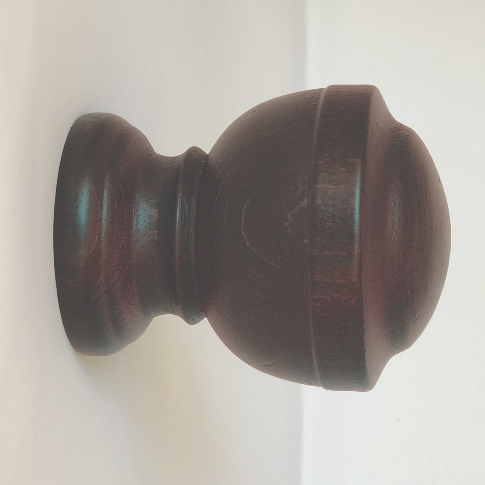 Forest drapery hardware Calice finial 2" walnut