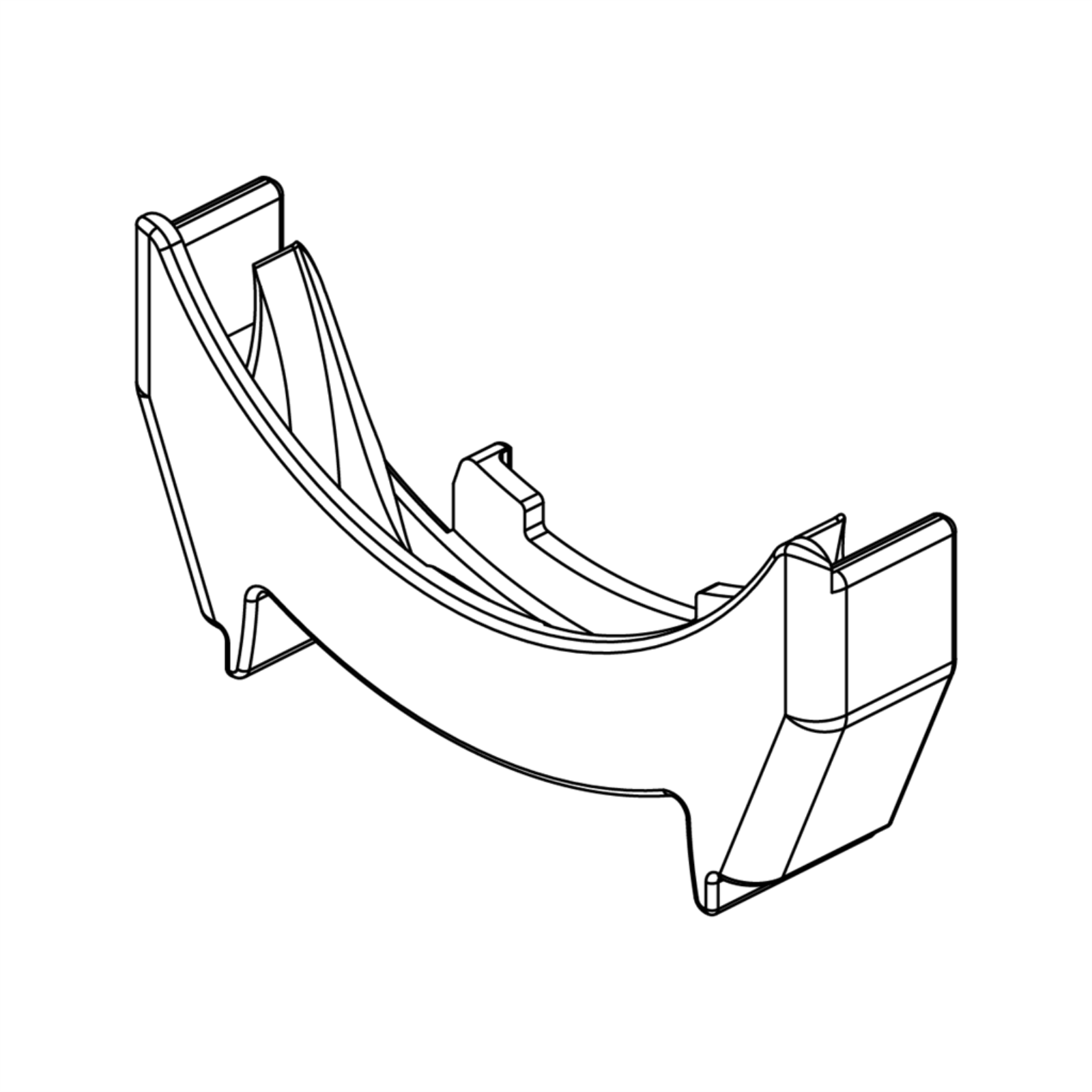 Forest drapery hardware Chain guide adapter box bracket l short white