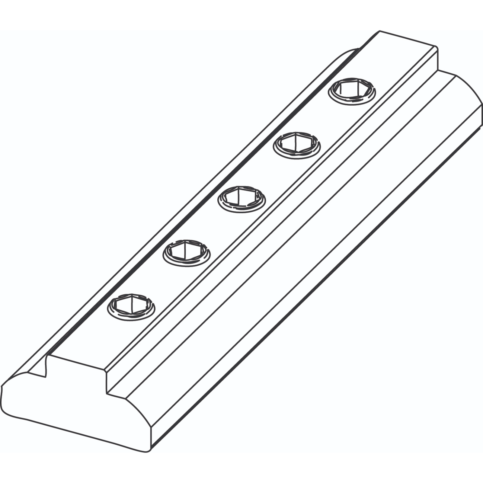 Forest drapery hardware Crs rail connector 3"