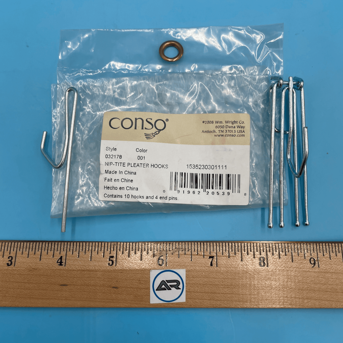 Conso Nip-Tite Pleater Hooks for Regular Traverse Rods