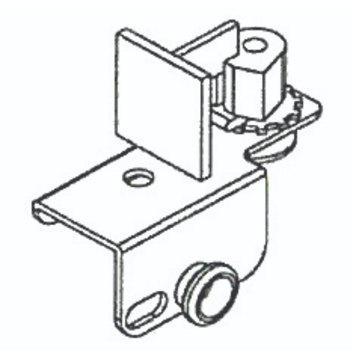 Forest drapery hardware End cap w/ right return plate