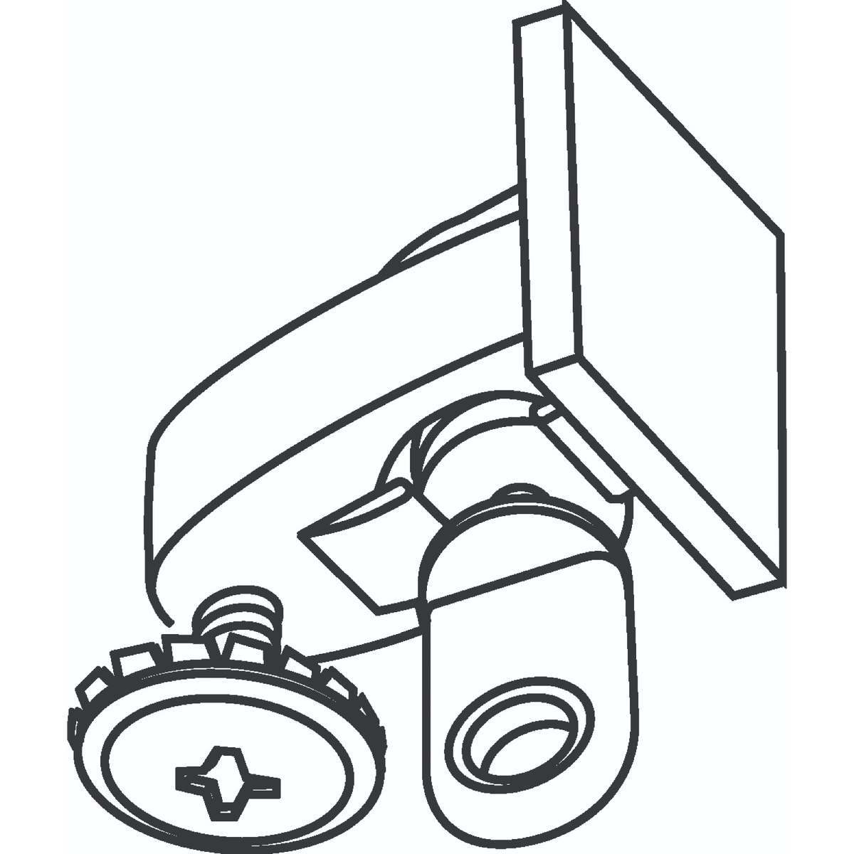 Forest drapery hardware End cap w/economy slide wt