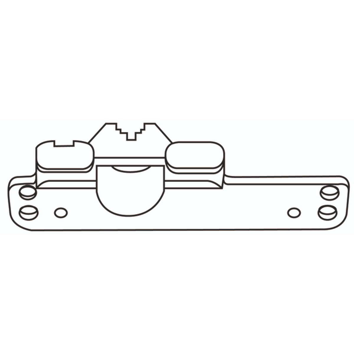 Forest drapery hardware Fes overlap carrier plastic white straight