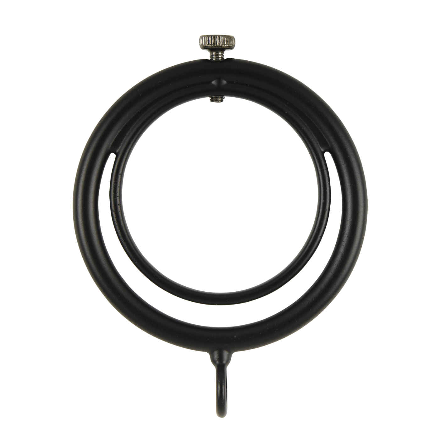 Kirsch Designer Metal Lock Rings for Drapery Rod Pole Black