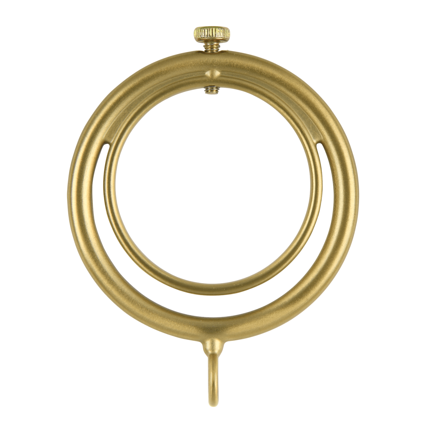 Kirsch Designer Metal Lock Rings for Drapery Rod Pole Brushed Brass