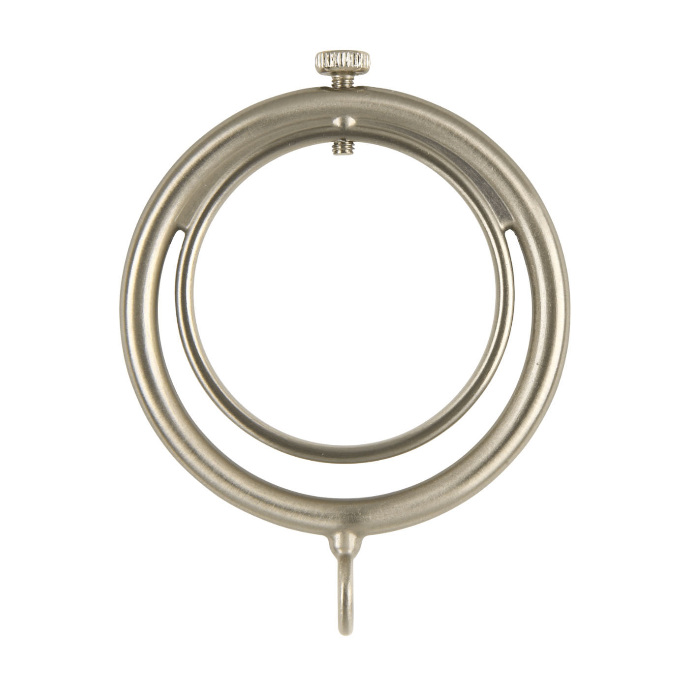 Kirsch Designer Metal Lock Rings for Drapery Rod Pole Satin Nickel