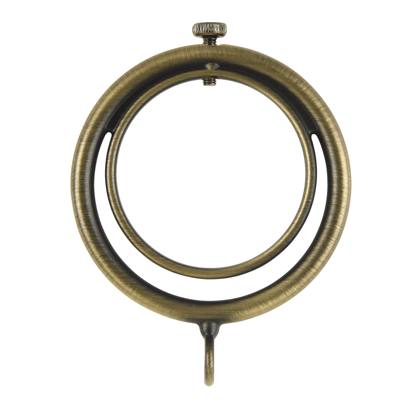 Kirsch Designer Metal Lock Rings for Drapery Rod Pole Elegant Brass