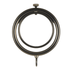 Kirsch Designer Metal Lock Rings for Drapery Rod Pole Gunmetal