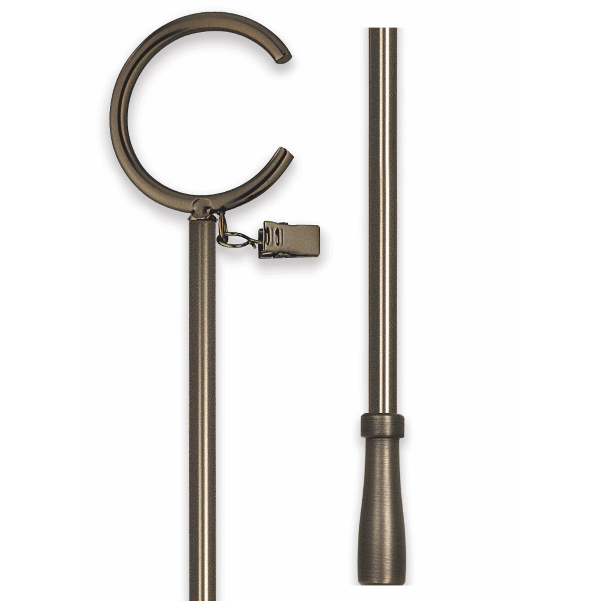 Kirsch 1043921 Designer Metals 36" Baton Bypass C Ring Elegant Brass