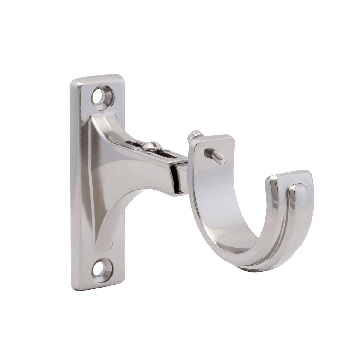 Kirsch Designer Metal 3"-4" Decorative Return Bracket Polished Nickel Silver