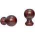 Kirsch 5508EG083 Wood Trends drapery Finial Ball Mahogany brown
