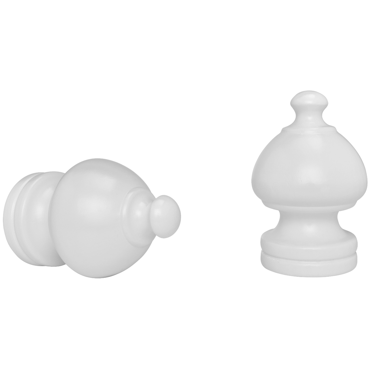 Kirsch 5509EG025 Wood Trends drapery Finial Sherwood White