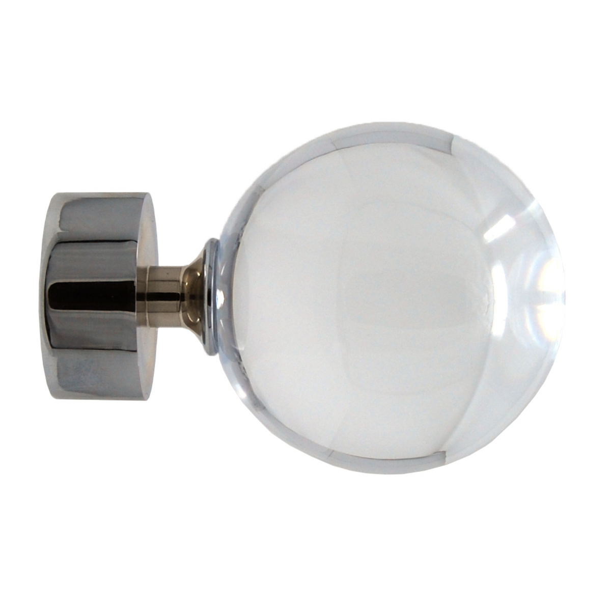Forest drapery hardware Large sphere finial with chrome base