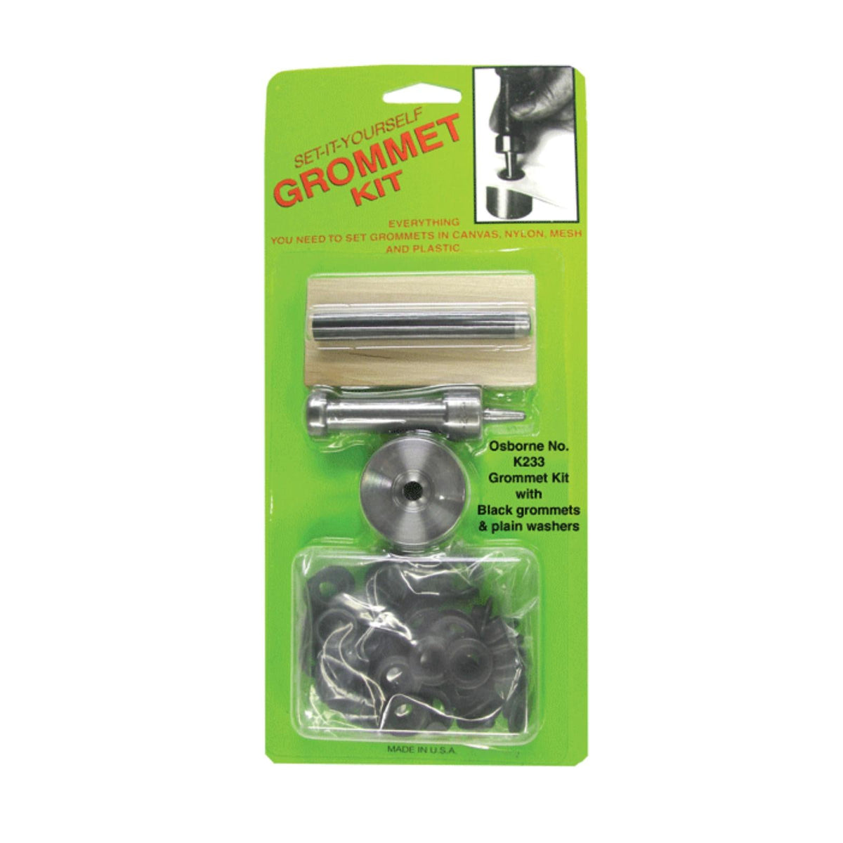 Osborne set it yourself grommet kit black