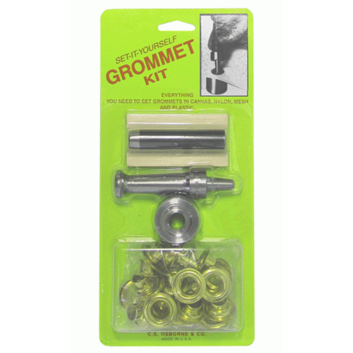 Osborne set it yourself grommet kit brass
