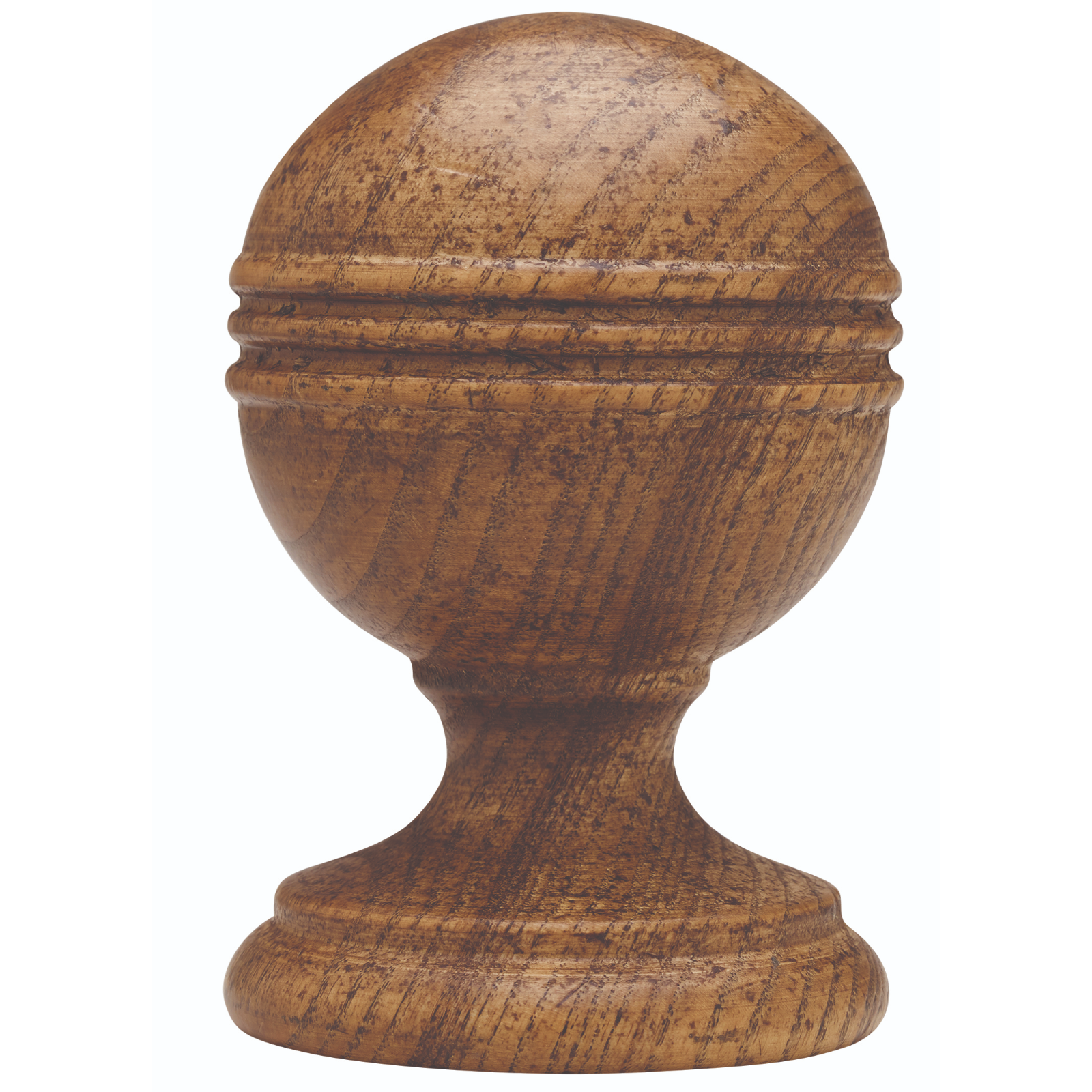 Forest drapery hardware Ringed ball 3.169finial 45mm tiger oak